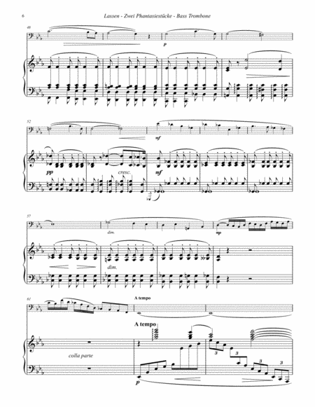 Two Fantasies (Zwei Phantasiestücke) for Bass Trombone and Piano