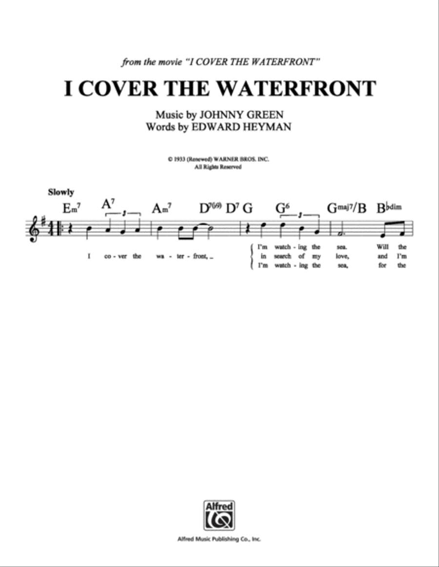 I Cover the Waterfront School and Community scores gallery preview page 1