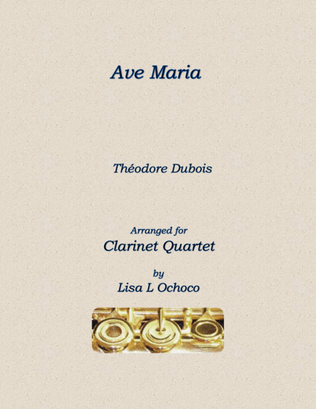 Book cover for Ave Maria for Clarinet Quartet