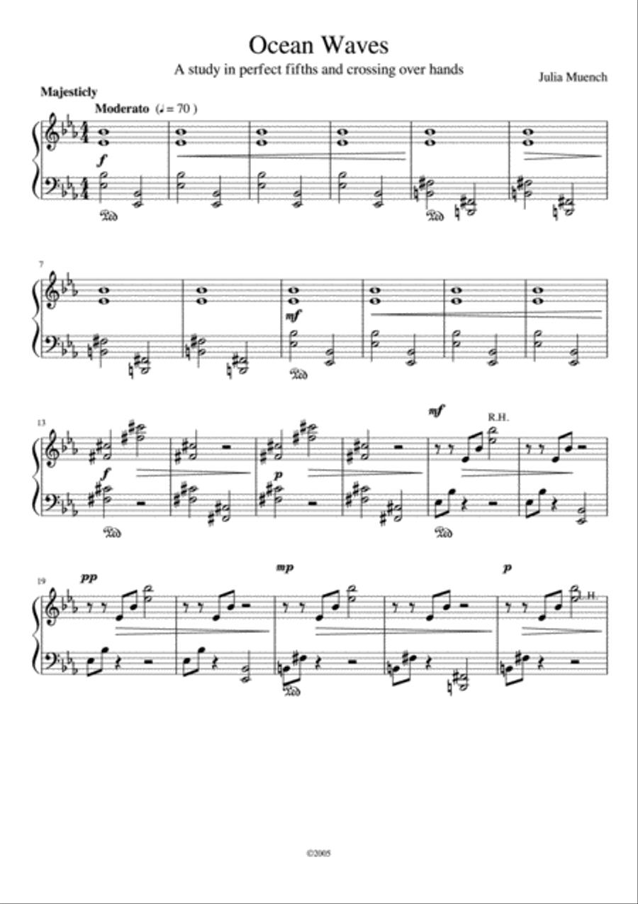 Ocean Waves Piano Method scores gallery preview page 1