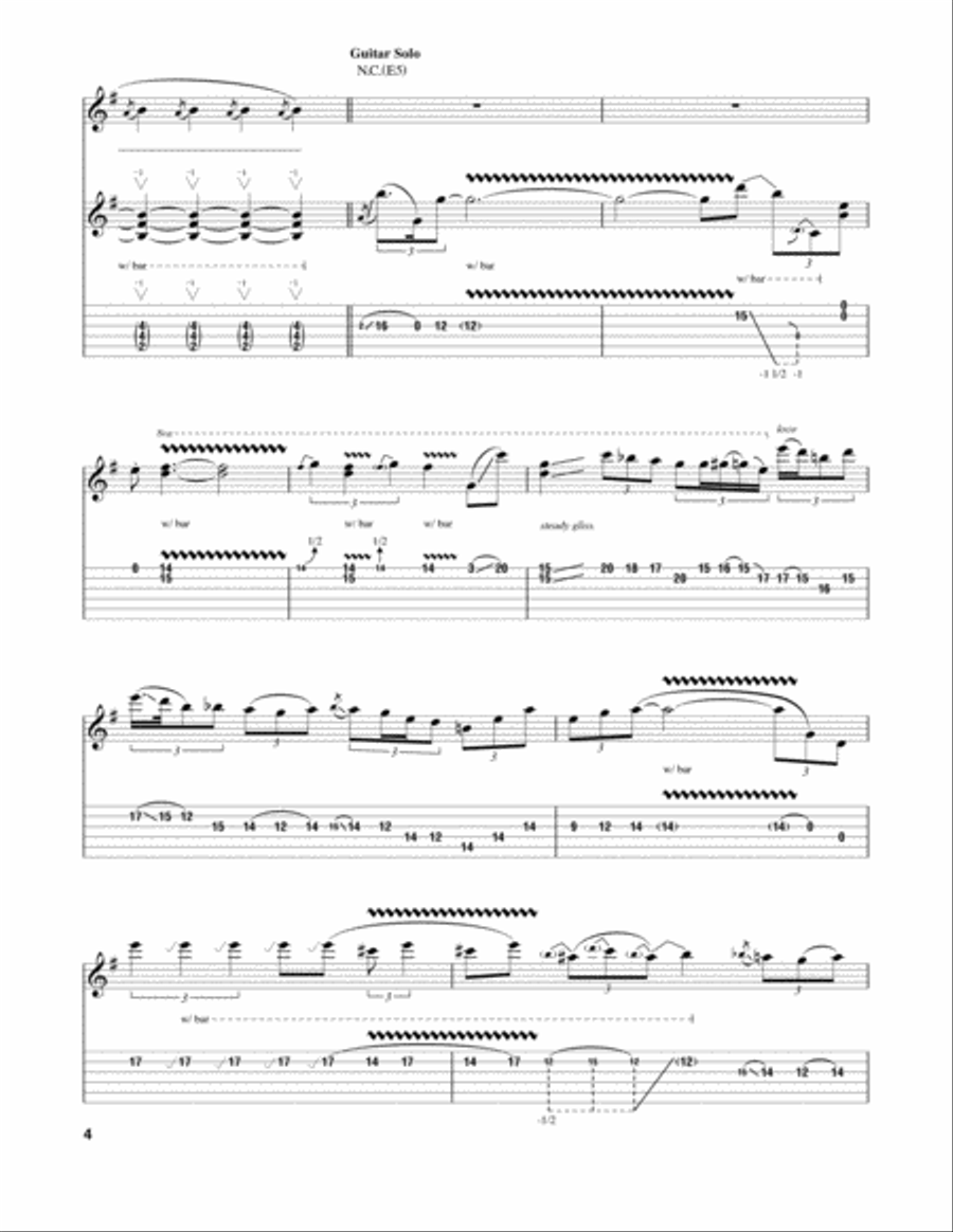 Black Night Electric Guitar scores gallery preview page 4