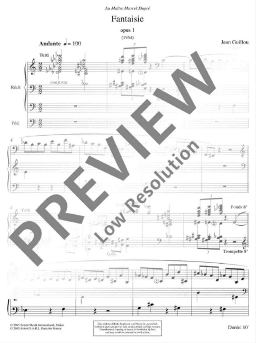 Fantaisie Fantaisie Organ scores gallery preview page 4