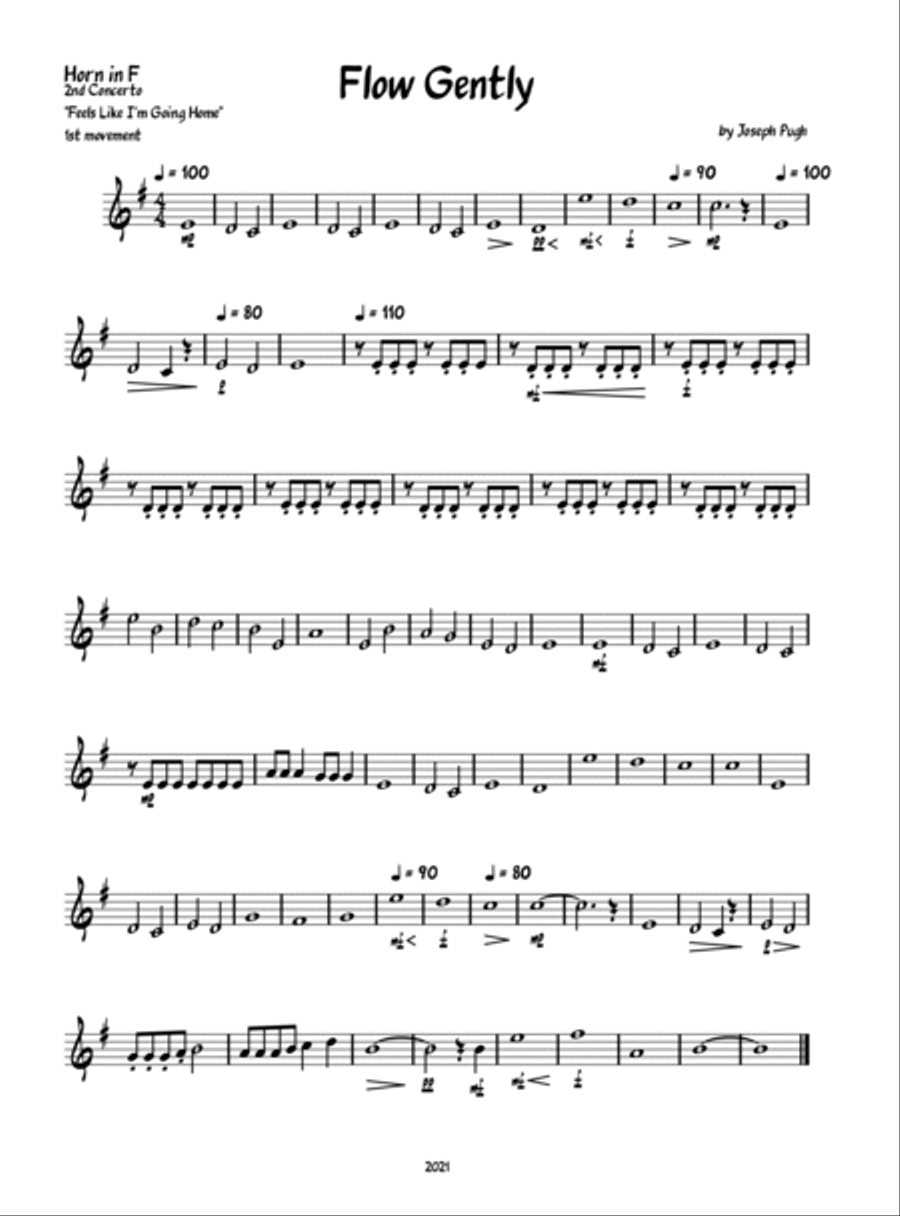 Concerto #2 Flow Gently (Woodwind Quintet) Woodwind Quintet scores gallery preview page 2