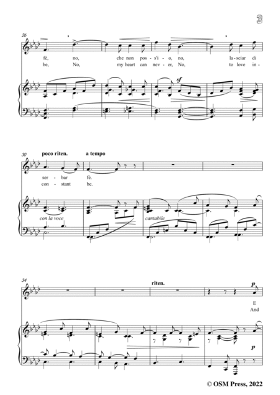 Supriani-Potrà lasciare il rio,in f minor,for Voice and Piano Voice Solo scores gallery preview page 5