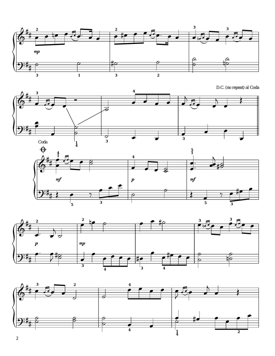 Sonata No. 4, II. Aria Sonata No. 4, II. Aria Voice Solo scores gallery preview page 2