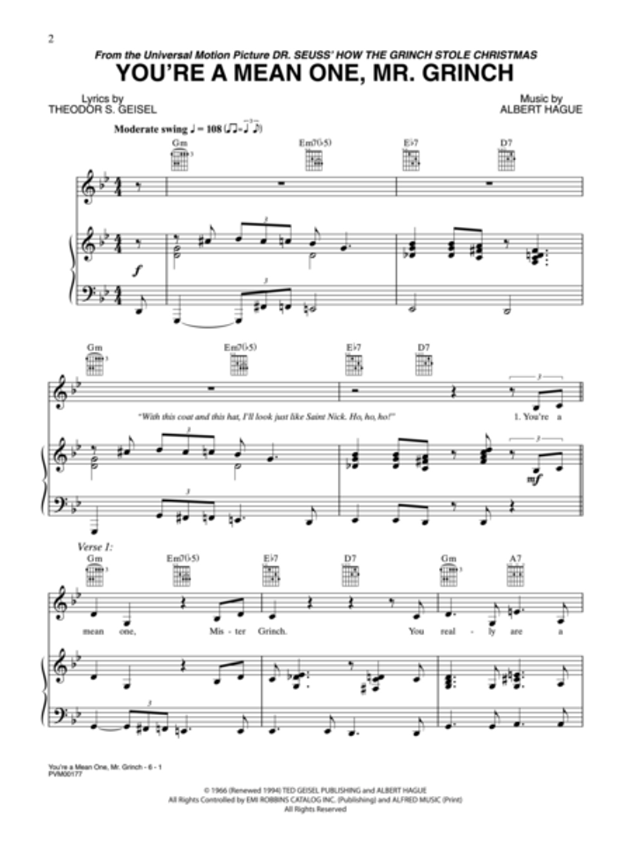 You're a Mean One, Mr. Grinch Small Ensemble scores gallery preview page 2