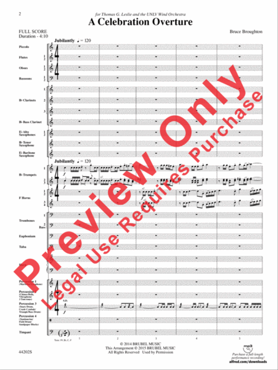 A Celebration Overture Concert Band scores gallery preview page 3
