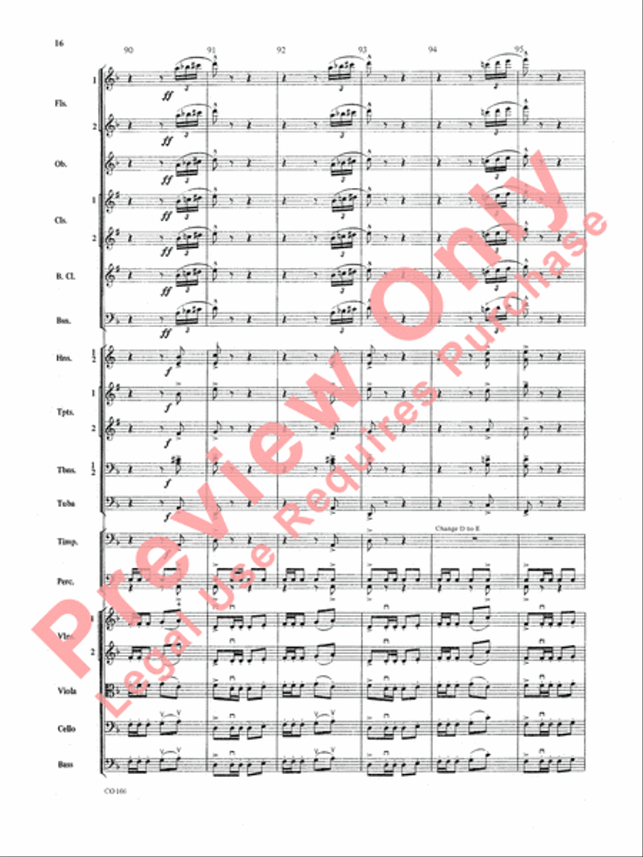Bacchanale from Samson & Delilah (Score Only) Full Orchestra scores gallery preview page 19