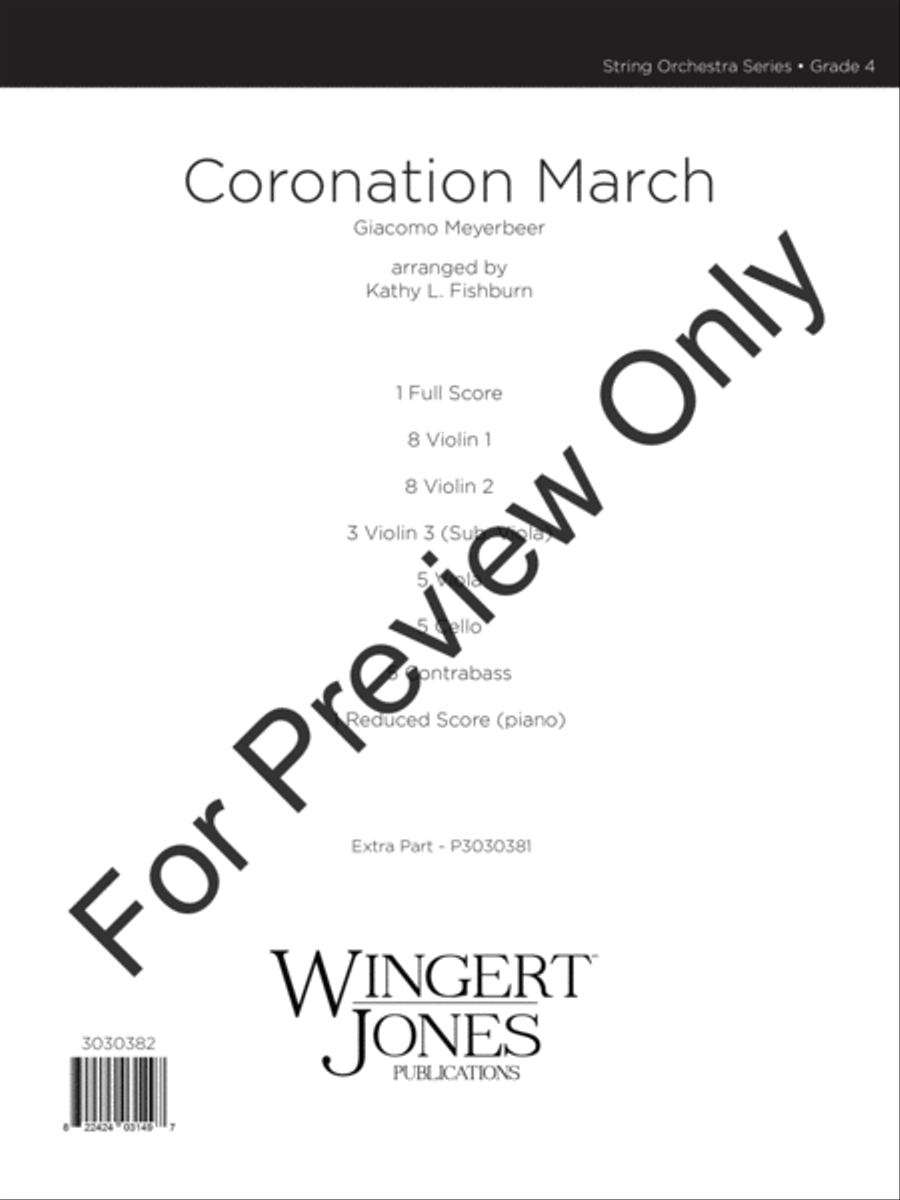 Coronation March (Score) Coronation March (Score) String Orchestra scores gallery preview page 2