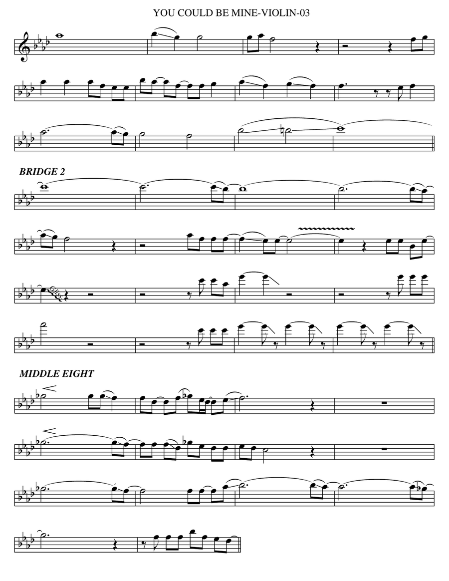 You Could Be Mine Violin Solo scores gallery preview page 3