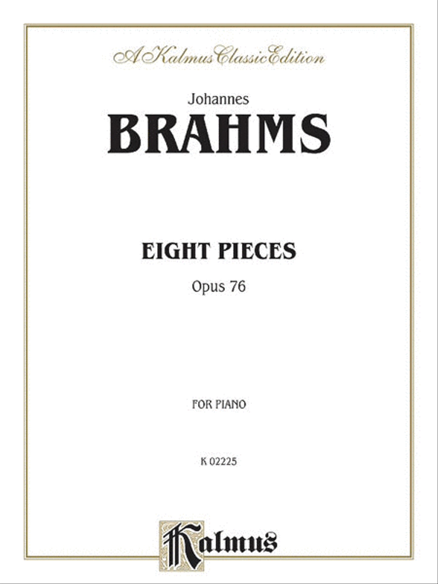 Eight Pieces Op 76 Eight Pieces Op 76 Piano Solo scores gallery preview page 1