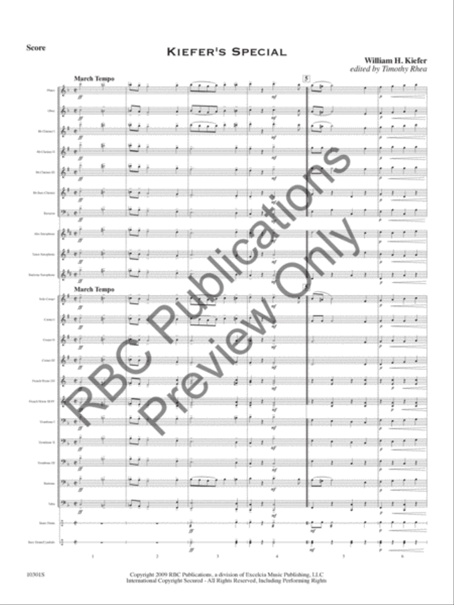 Kiefer's Special Concert Band scores gallery preview page 3