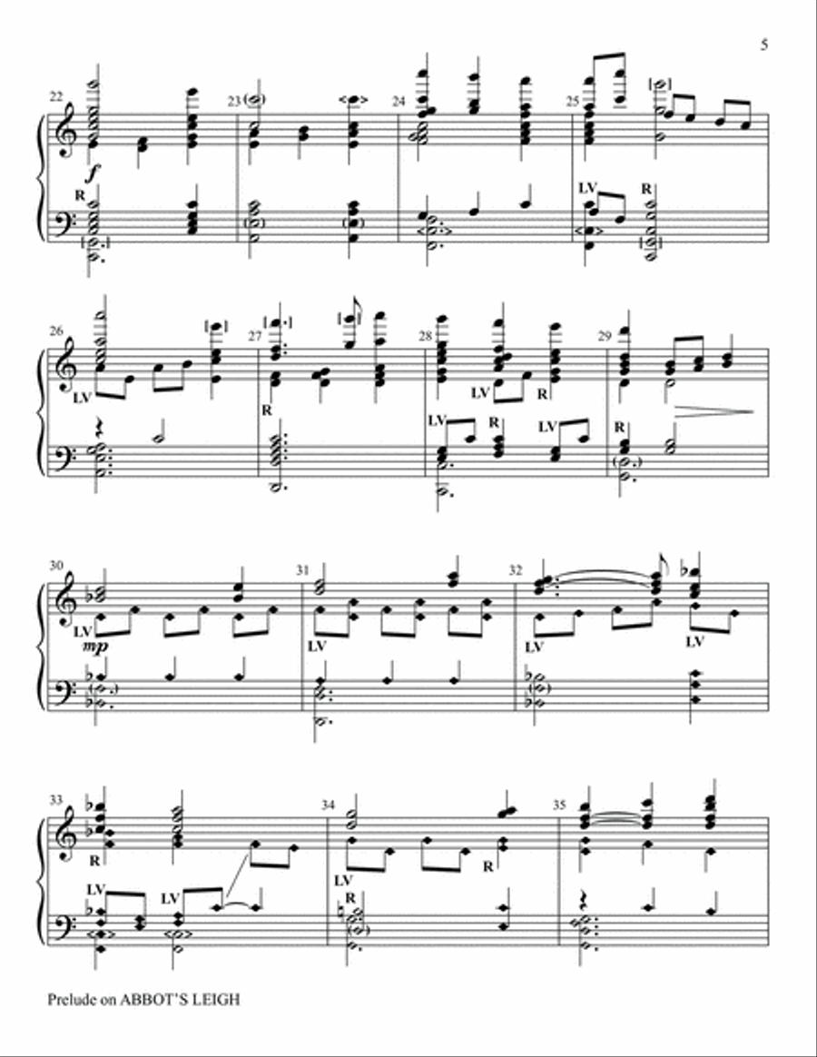 Prelude on Abbot's Leigh Prelude on Abbot's Leigh 5-Octaves scores gallery preview page 5