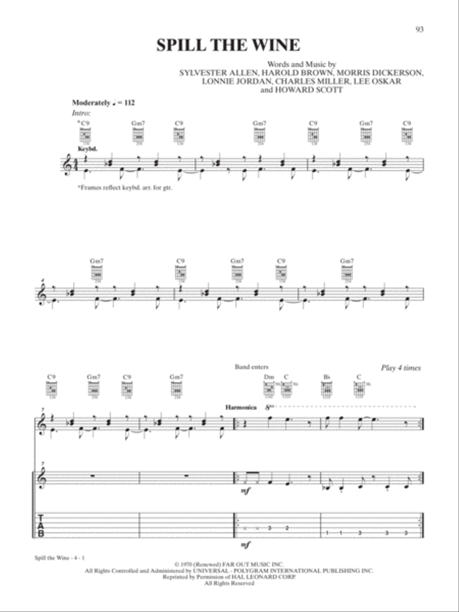 The Animals -- Retrospective Guitar TAB Songbook