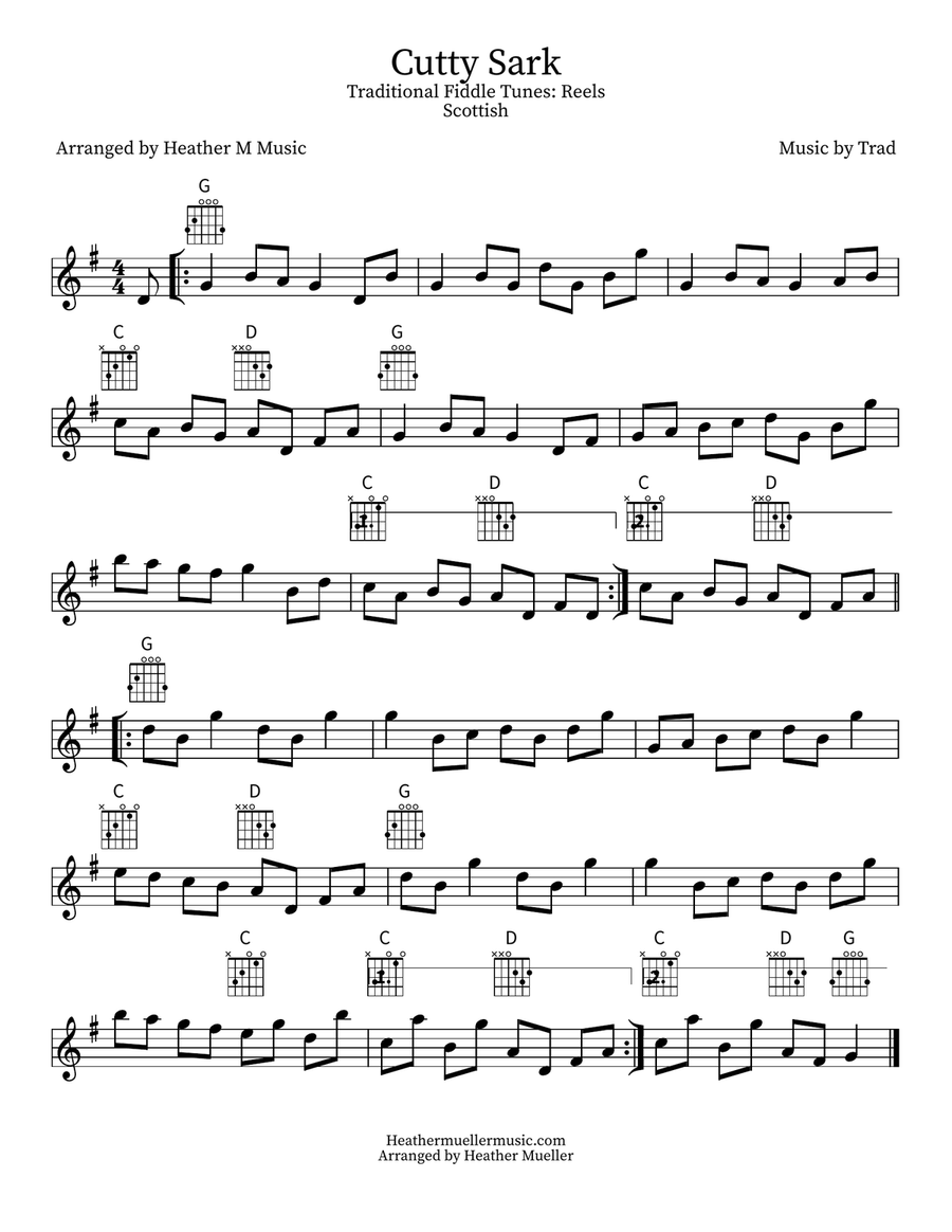 Cutty Sark Violin scores gallery preview page 3