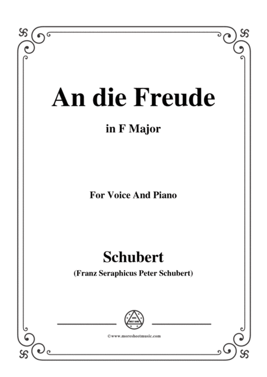 Schubert-An die Freude,Op.111 No.1,in F Major,for Voice&Piano image number null