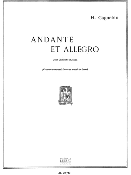 Andante Et Allegro (clarinet & Piano)