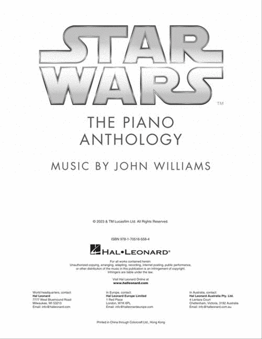 Star Wars: The Piano Anthology Piano Solo scores gallery preview page 4