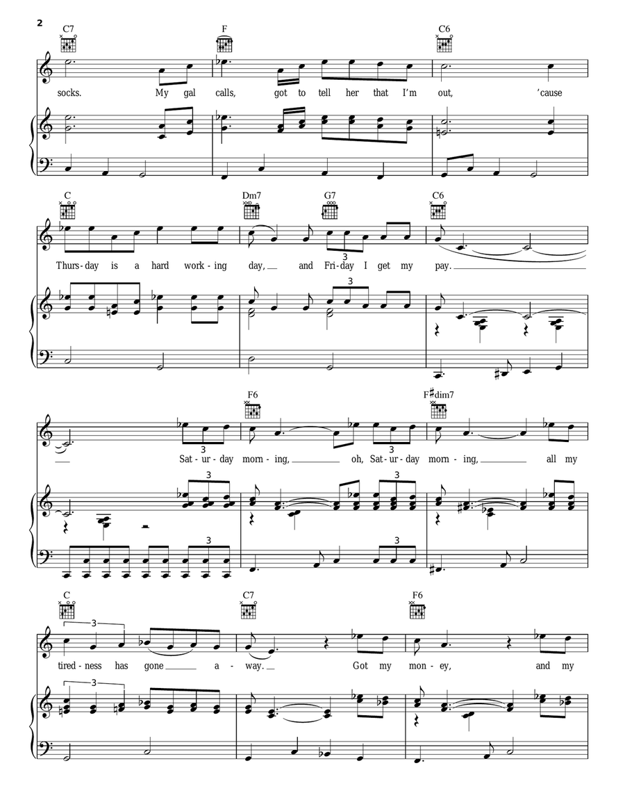 Blue Monday Piano, Vocal, Guitar scores gallery preview page 2