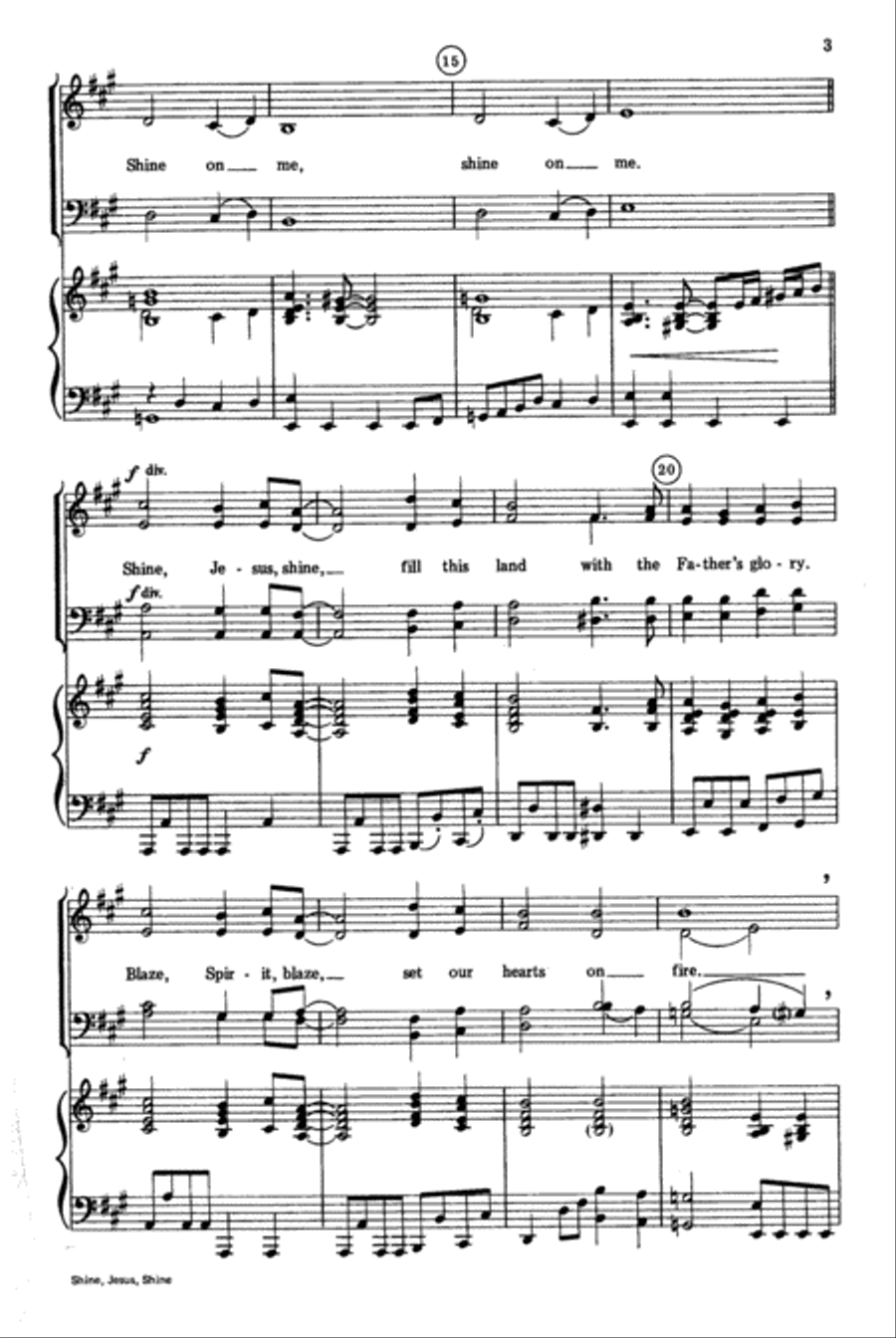Shine, Jesus, Shine 4-Part scores gallery preview page 3
