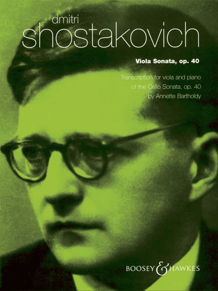 Viola Sonata, Op. 40 by Dmitri Shostakovich Piano Accompaniment - Sheet Music