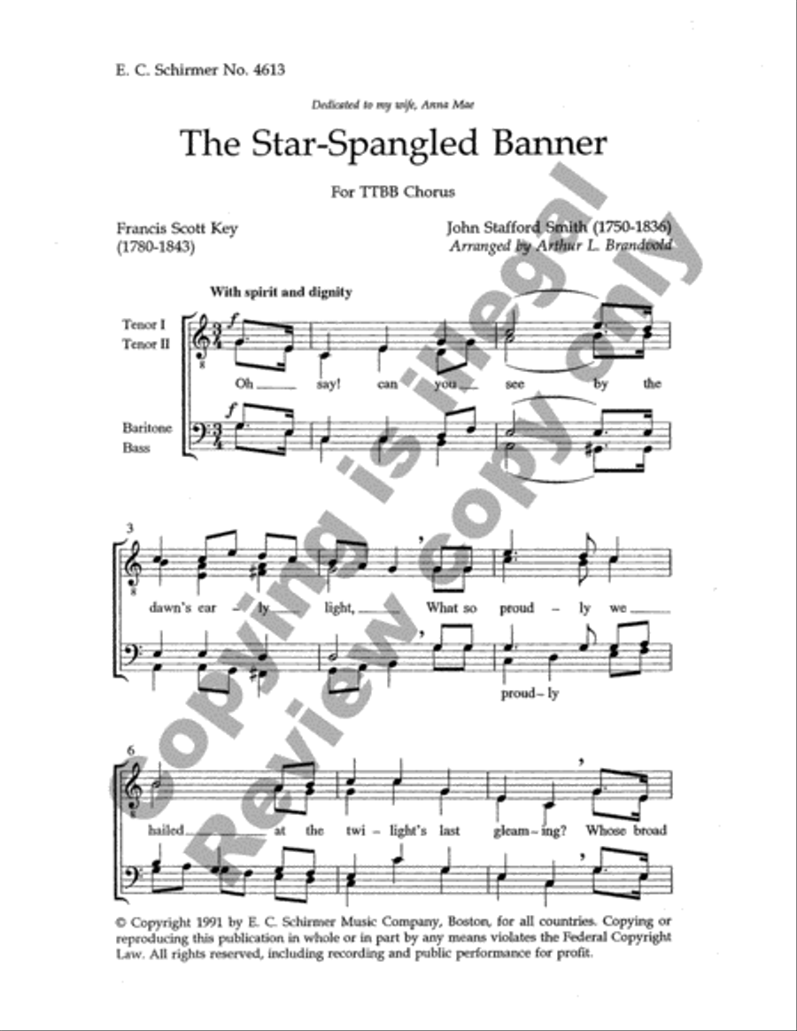 Star Spangled Banner Star Spangled Banner TTBB scores gallery preview page 5