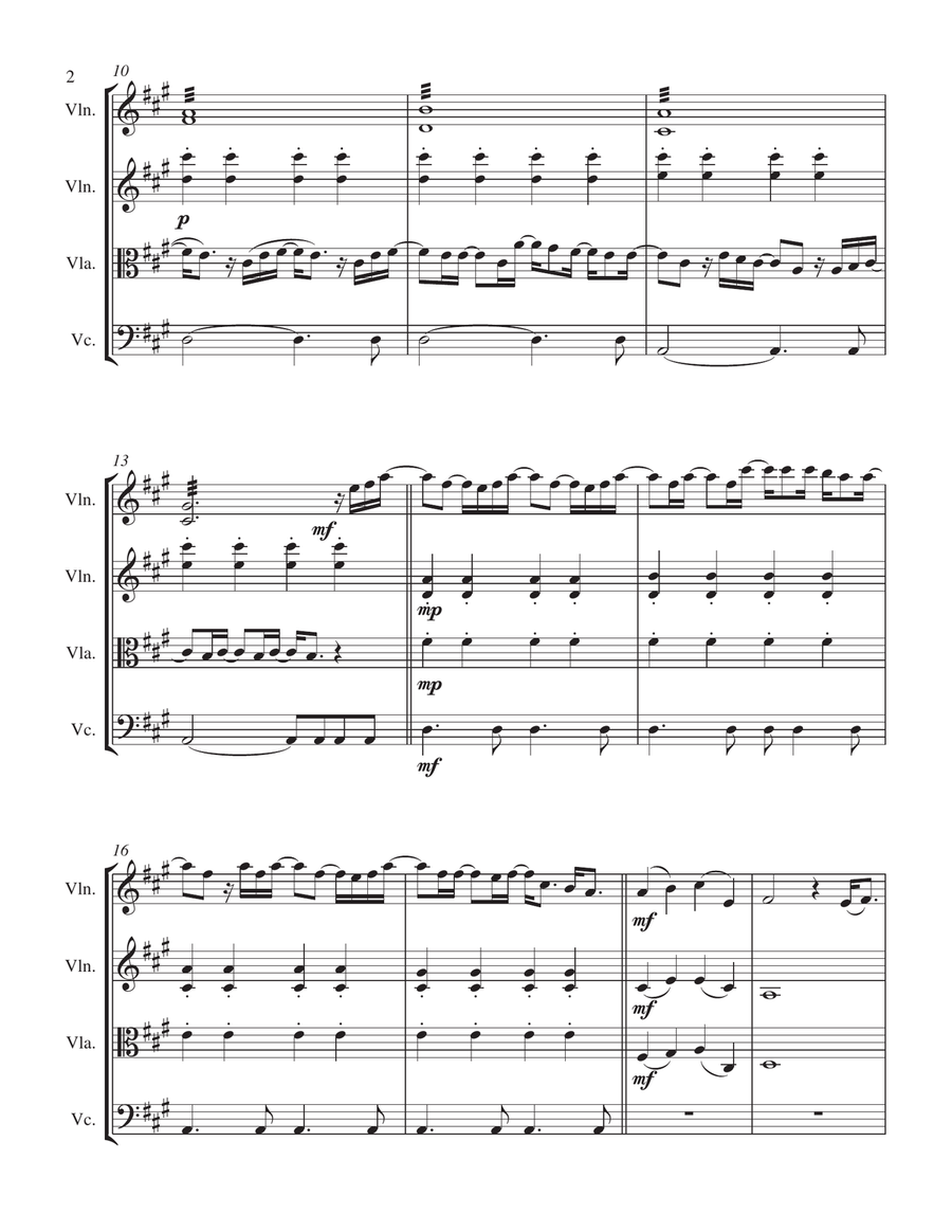 Slow It Down String Quartet scores gallery preview page 2