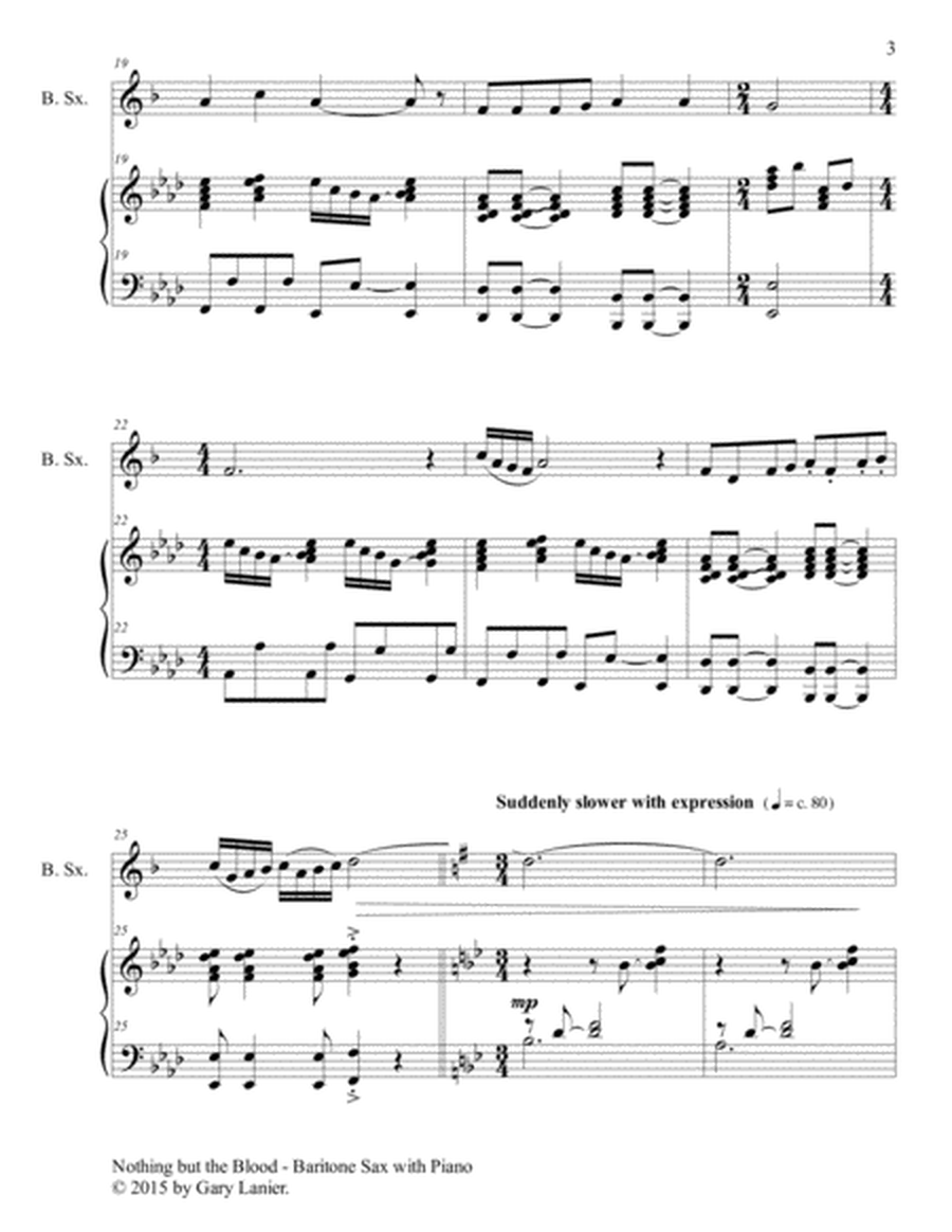 3 JOYFUL GOSPEL HYMNS (for Baritone Sax with Piano - Instrument Part included) image number null