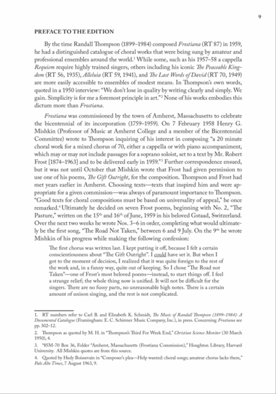 Frostiana: Seven country songs by Robert Frost Choir scores gallery preview page 5