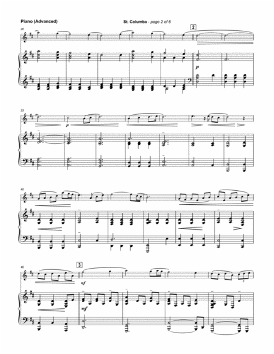 St. Columba Violin Solo scores gallery preview page 6