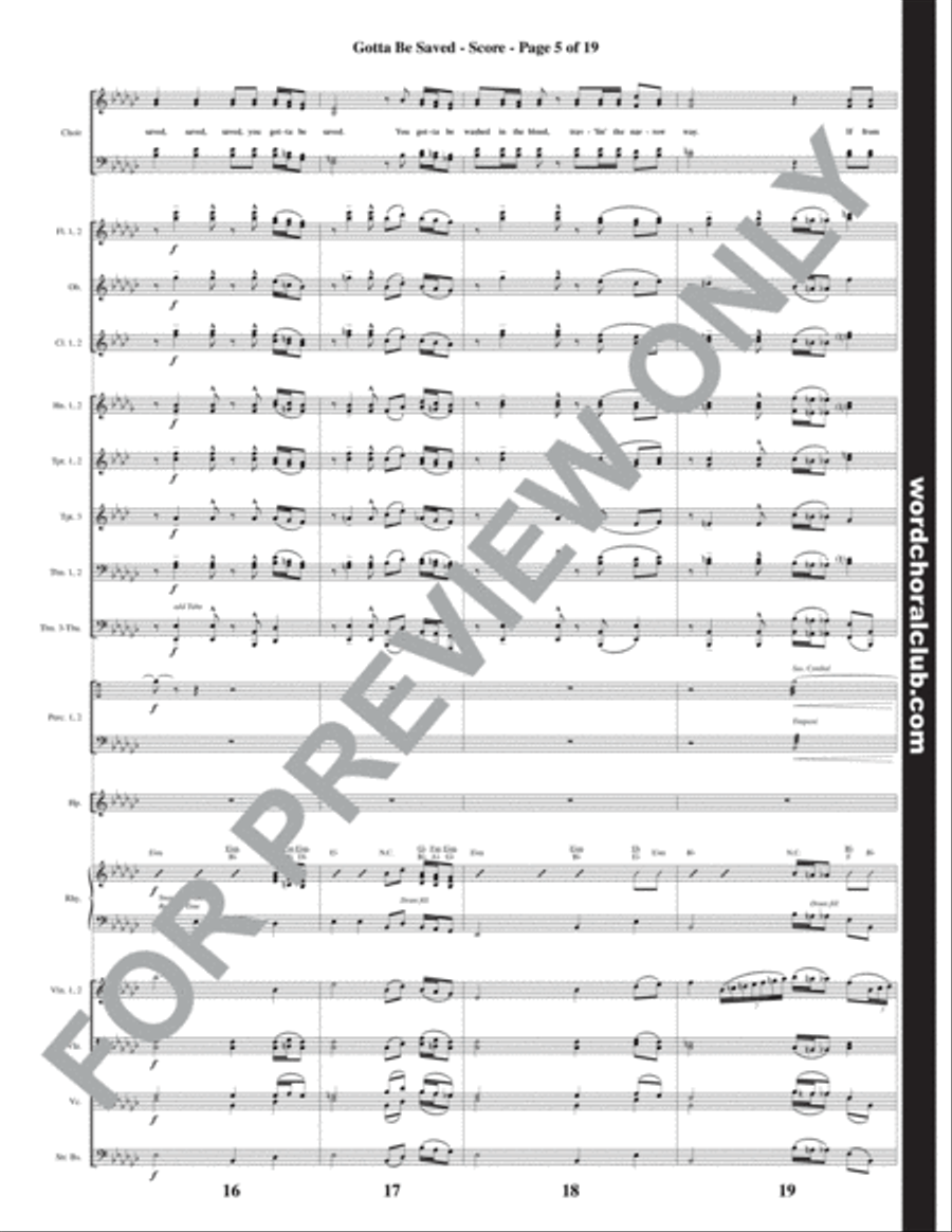 Southern Gospel Sounds - Orchestration Set of Parts scores gallery preview page 6
