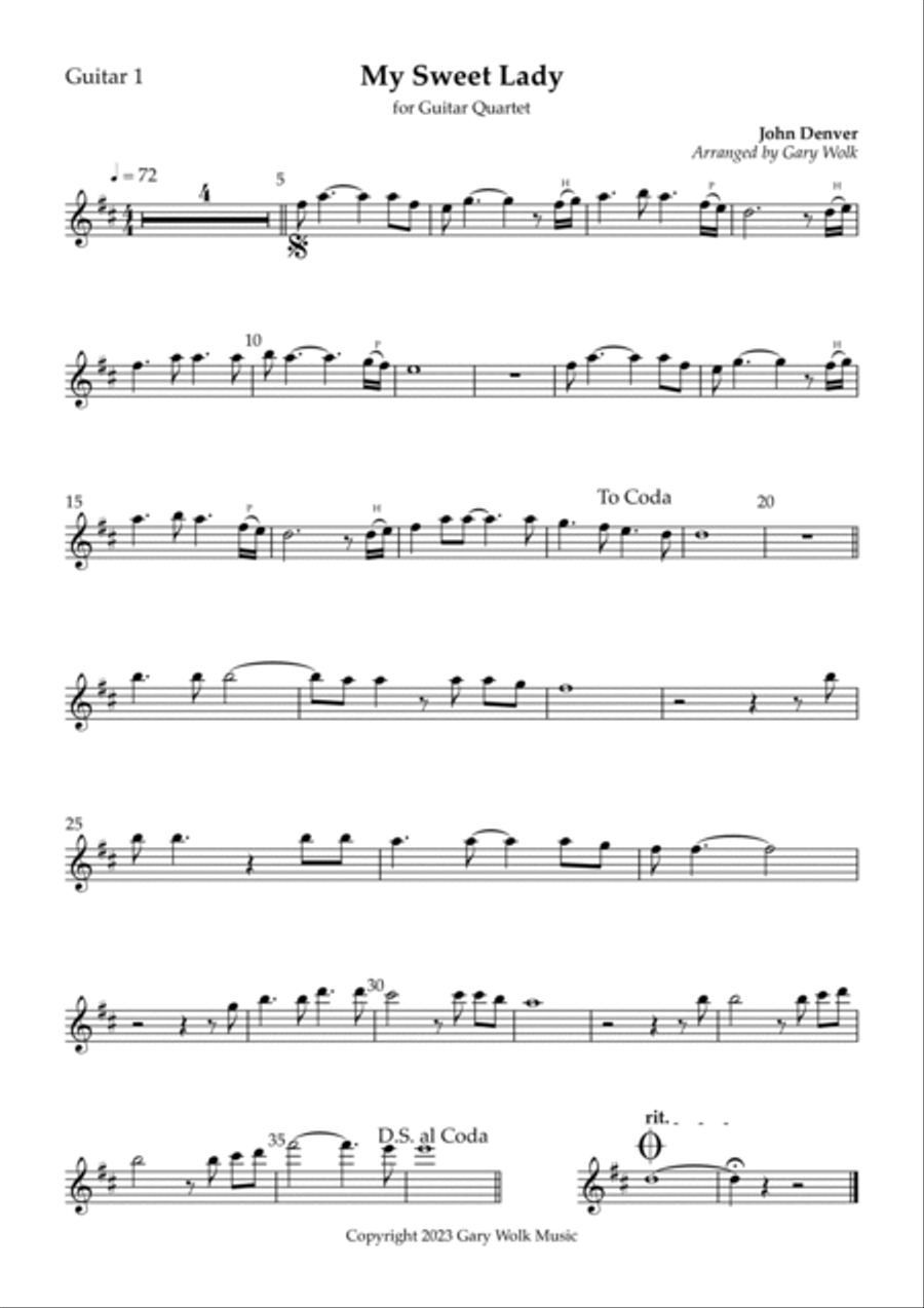 My Sweet Lady Acoustic Guitar scores gallery preview page 4