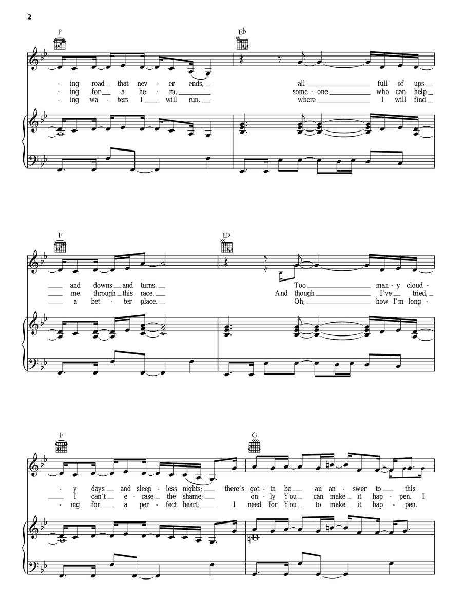 Purified Purified Piano, Vocal, Guitar scores gallery preview page 2