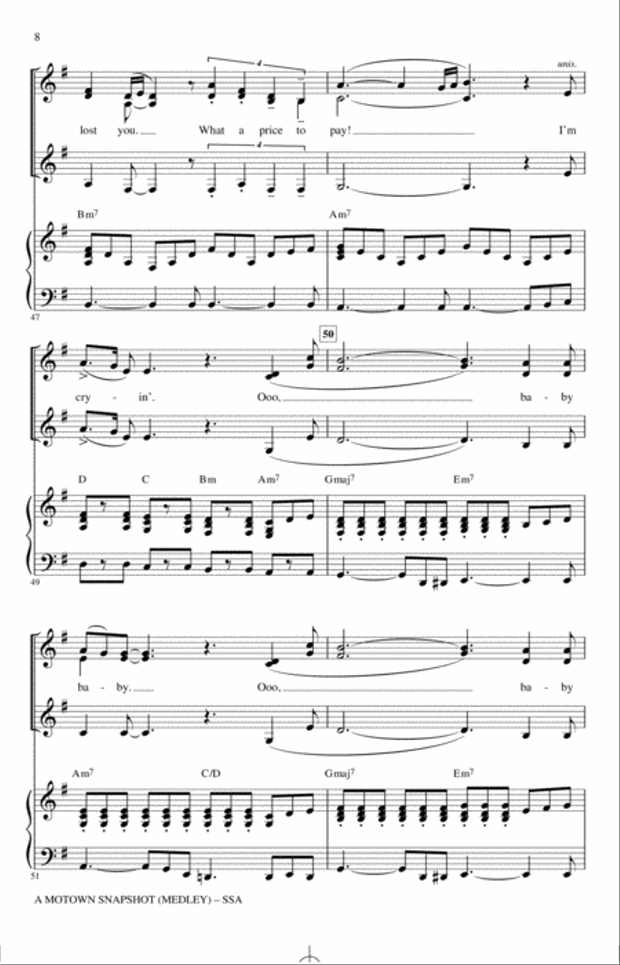 A Motown Snapshot (Medley) SSA scores gallery preview page 7