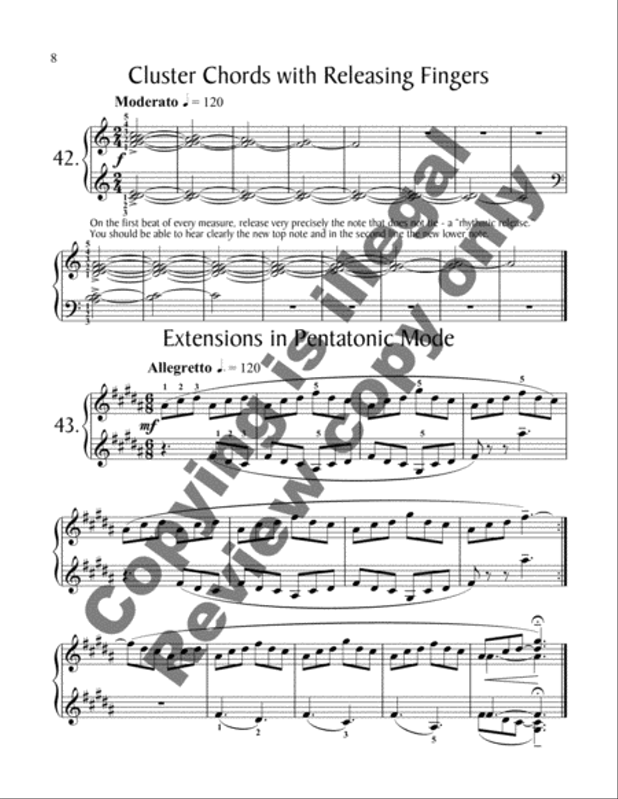 175 Exertudes, Book 2: Intermediate Piano Method scores gallery preview page 6