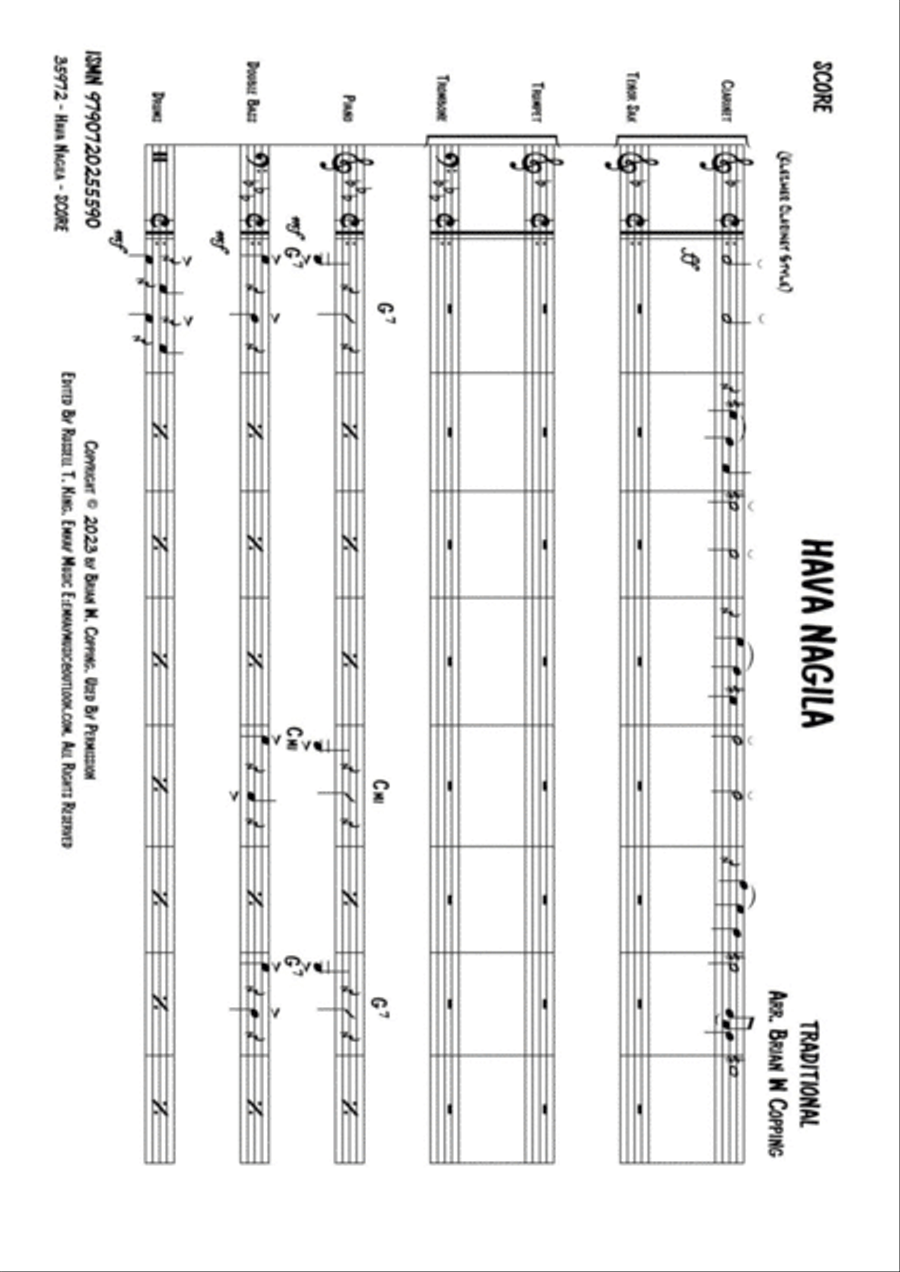 HAVA NAGILA Jazz Ensemble scores gallery preview page 2