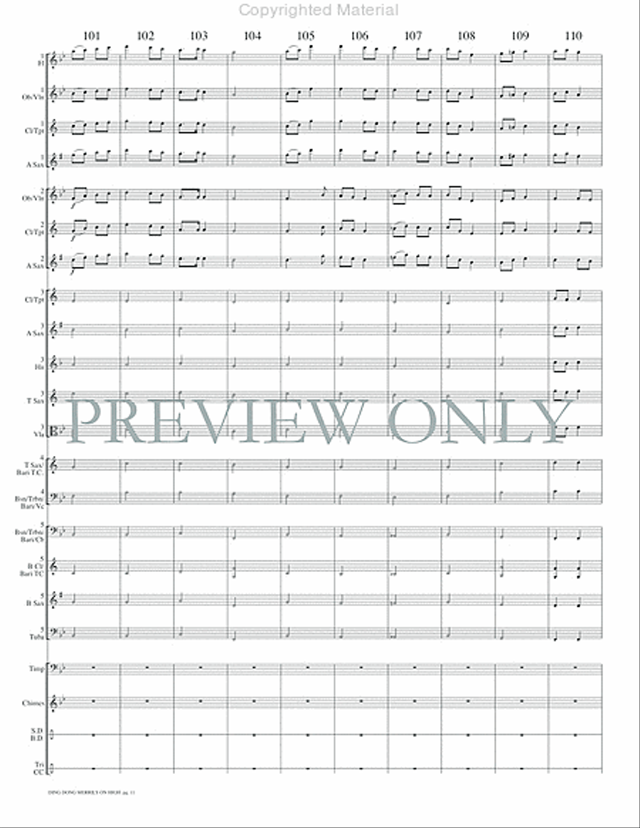 Ding Dong Merrily on High Concert Band scores gallery preview page 14