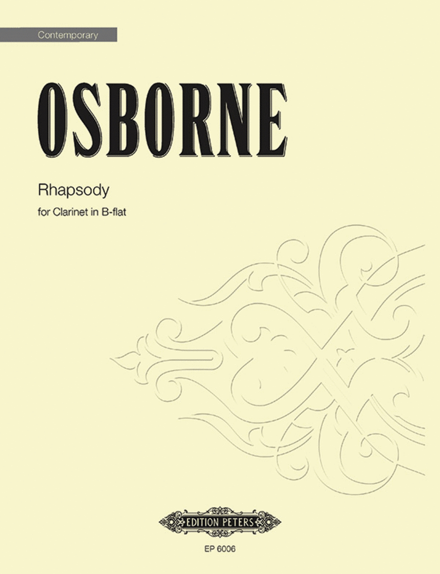 Rhapsody for Clarinet Solo B-Flat Clarinet scores gallery preview page 1