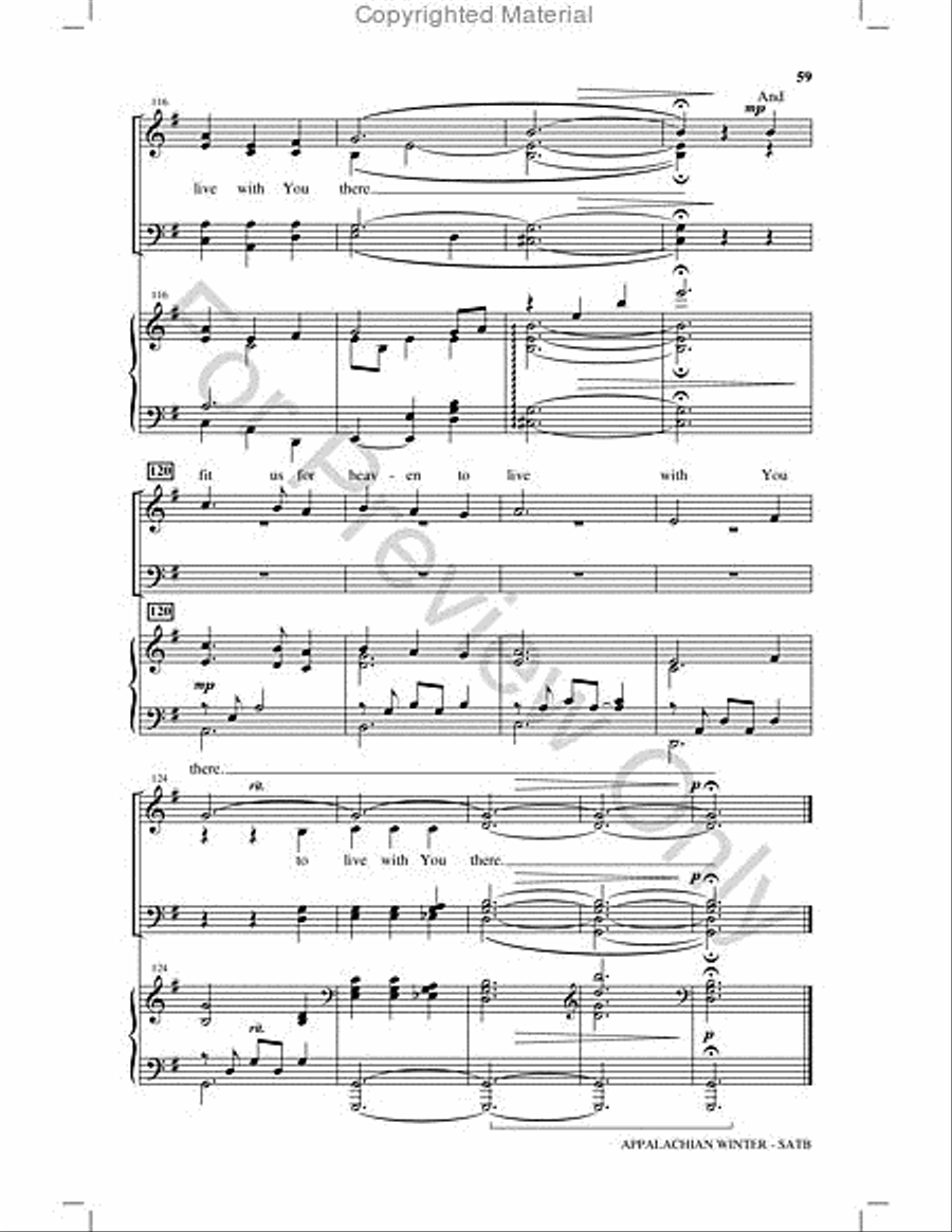 Appalachian Winter Choir scores gallery preview page 58