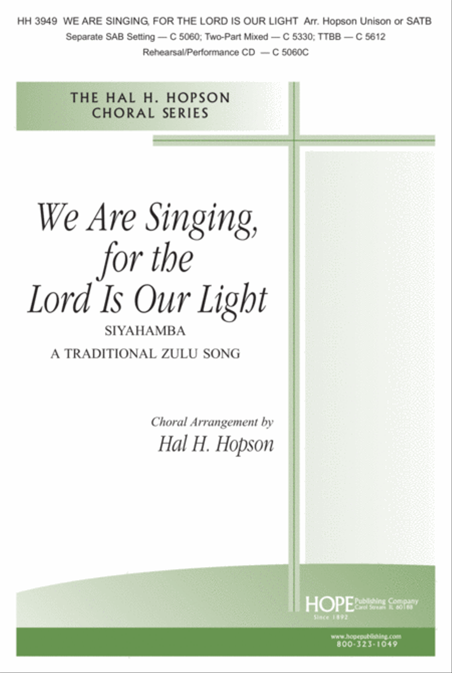 We Are Singing, for the Lord Is Our Light 4-Part scores gallery preview page 2