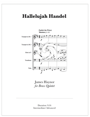 Book cover for Hallelujah Handel for Brass Quintet