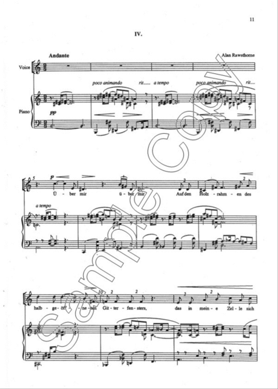 Prison Cycle Mezzo-Soprano Voice scores gallery preview page 4