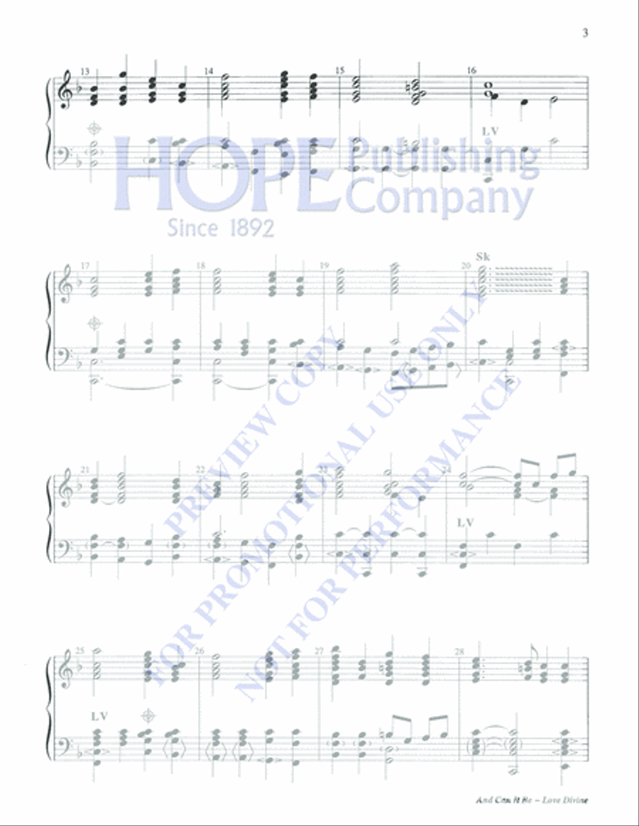 And Can It Be with Love Divine 5-Octaves scores gallery preview page 3