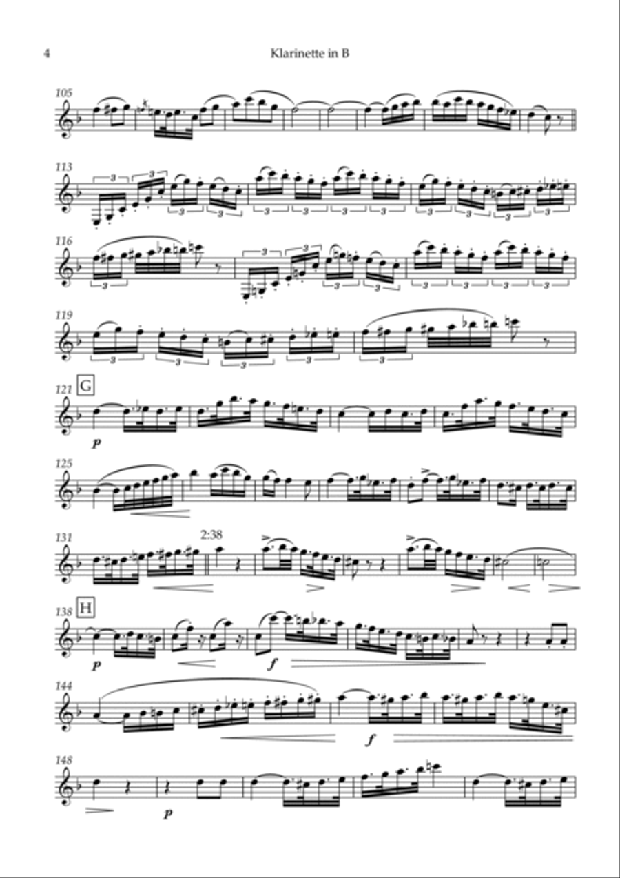 Crusell Concerto for Clarinet No. 1 Op. 1 Part 3 Rondo Clarinet Solo scores gallery preview page 4