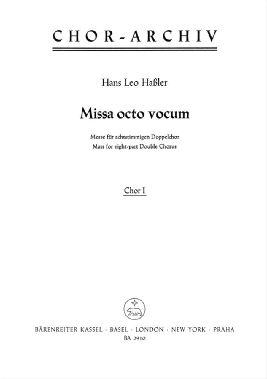 Missa octo vocum 4-Part scores gallery preview page 1