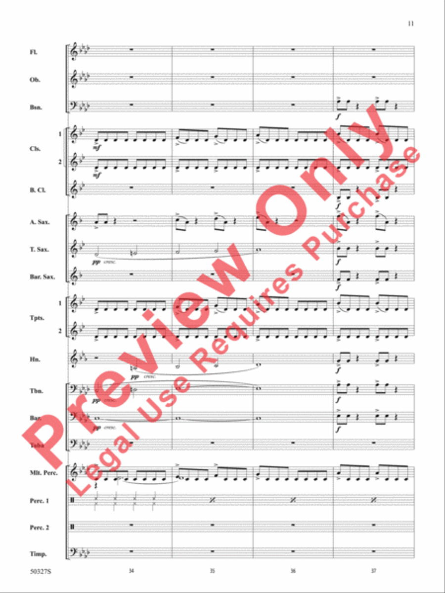 Reflections and Furies Concert Band scores gallery preview page 12