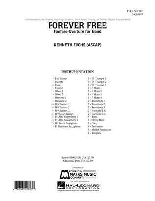 Book cover for Forever Free - Conductor Score (Full Score)