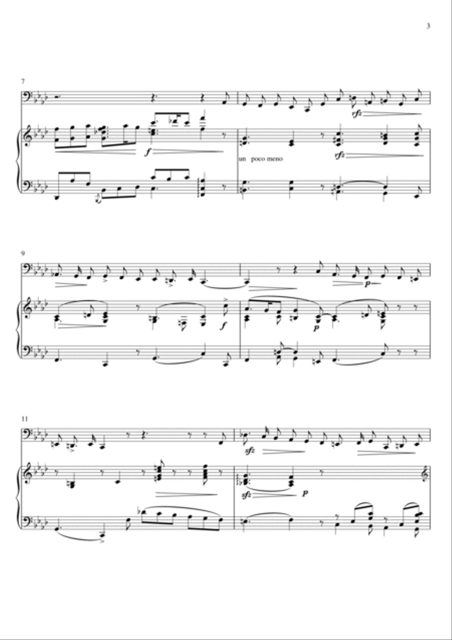 Legrenzi - Che fiero costume (Piano and Tuba) Small Ensemble scores gallery preview page 3