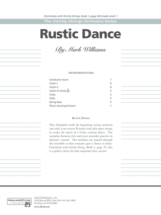Book cover for Rustic Dance: Score