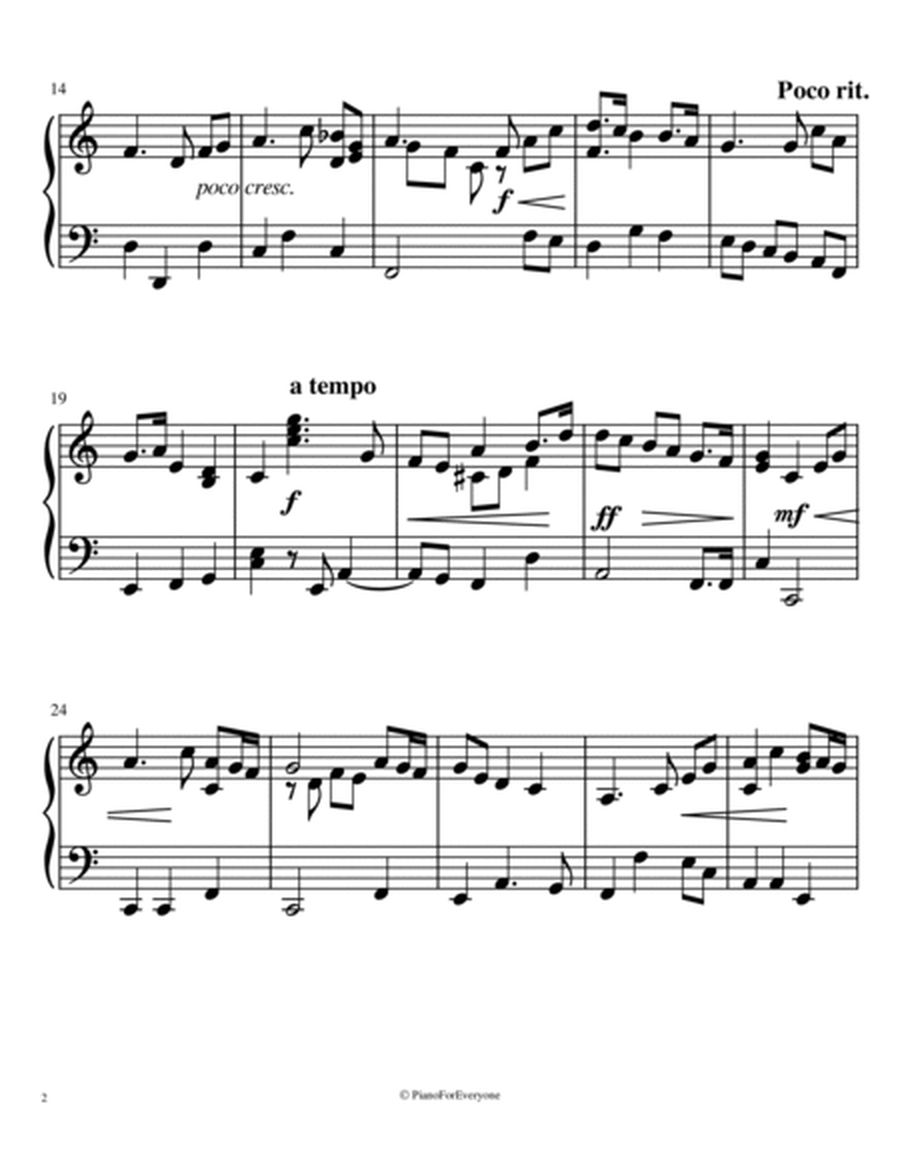 Jerusalem, Hymn - Parry (Easy Piano) image number null
